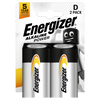 Energizer D Size Alkaline Power, Pack of 2