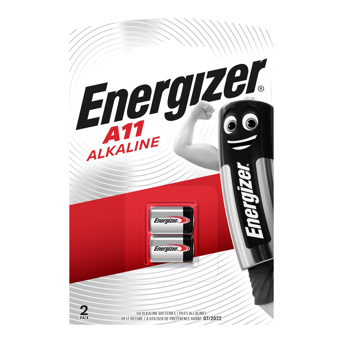 Energizer A11/E 11A Alcalino, Paquete de 2
