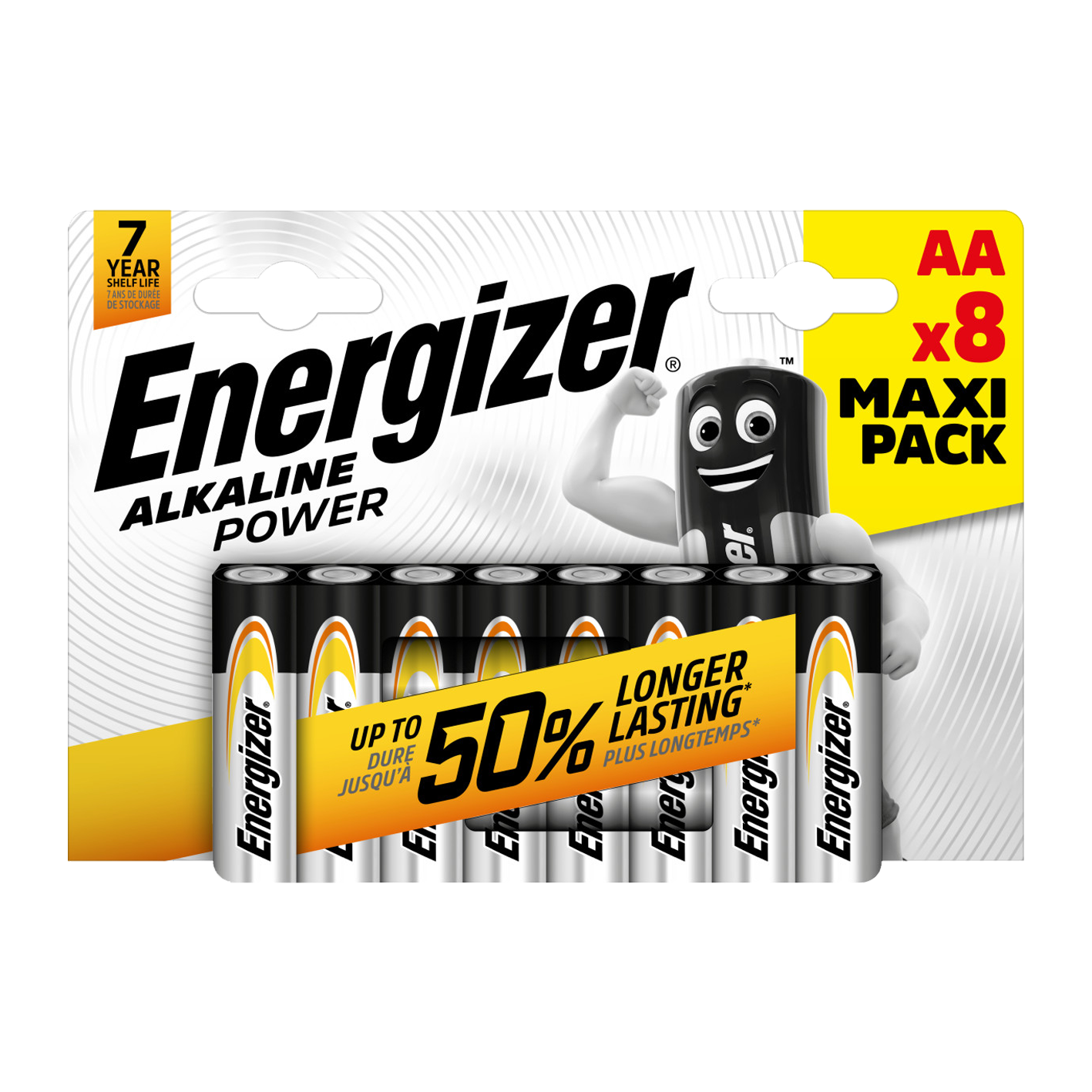Energizer AA Alkaline Power, Pack of 8