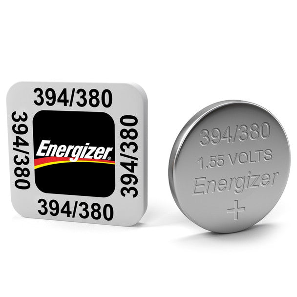 Energizer 394/380 Pila tipo moneda de óxido de plata, paquete de 10
